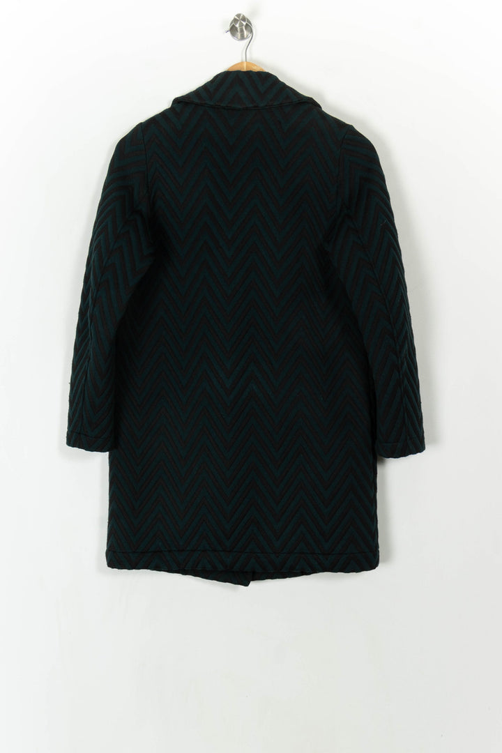 Manteau Vert et Noir - Taille S/36 de la marque La Fée Maraboutée | PARAD15440 - Vendu par Paradigme - Image 5