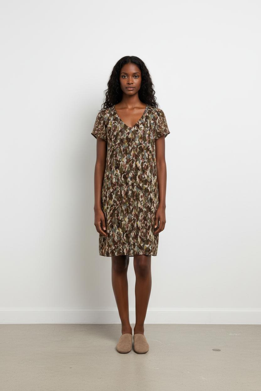Robe verte à motifs - Taille S/36