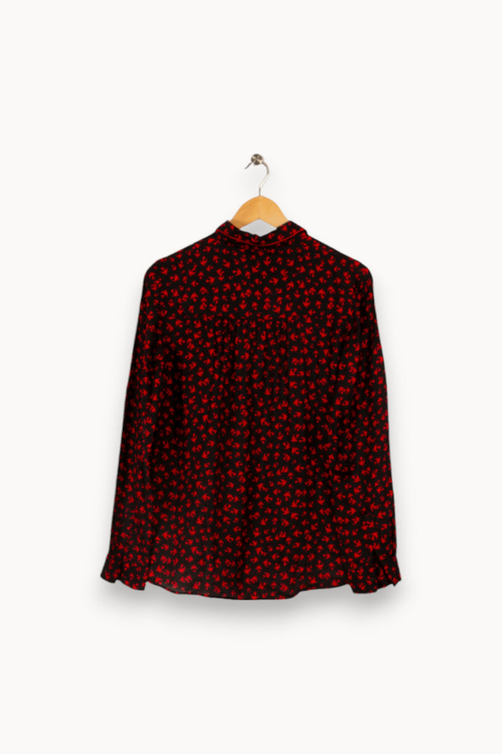 Chemise noire et rouge - Taille S/36