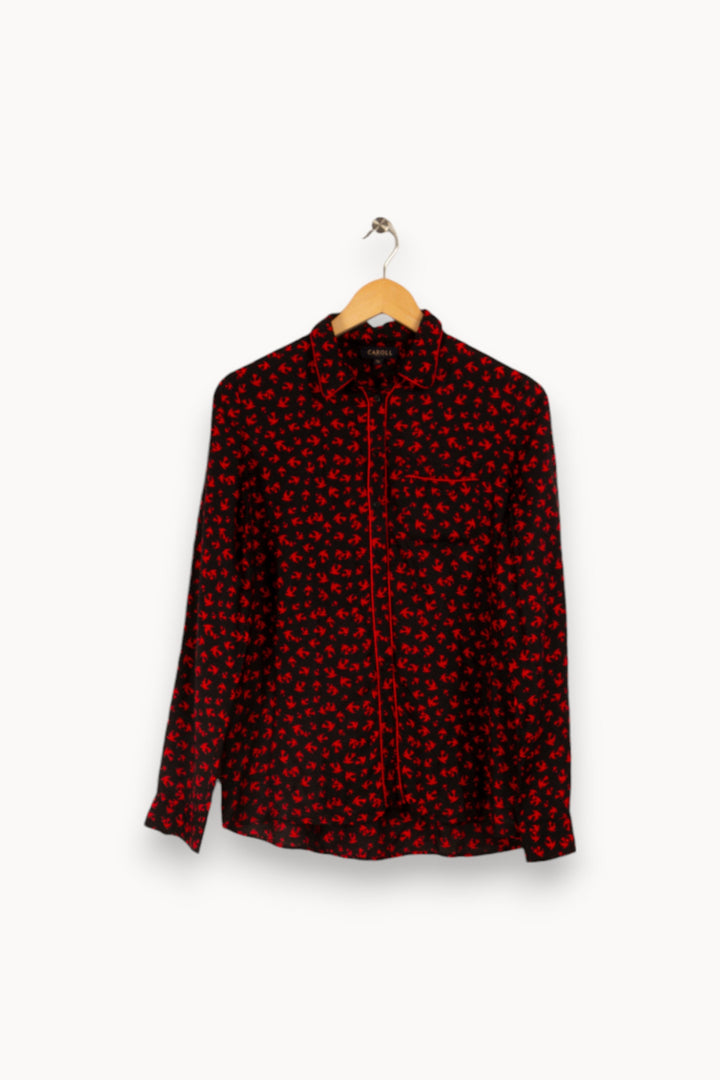 Chemise noire et rouge - Taille S/36