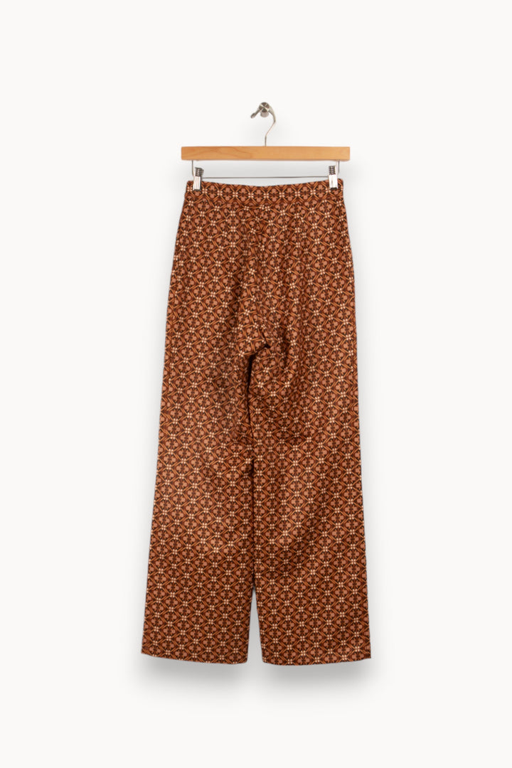 Pantalon marron à motifs - Taille XS/34