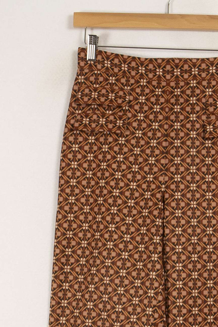 Pantalon marron à motifs - Taille XS/34