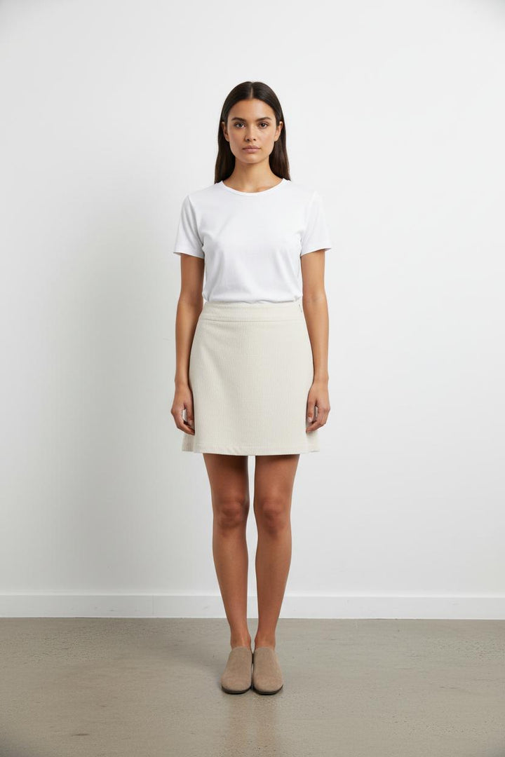 Jupe blanche côtelée - Taille L/40