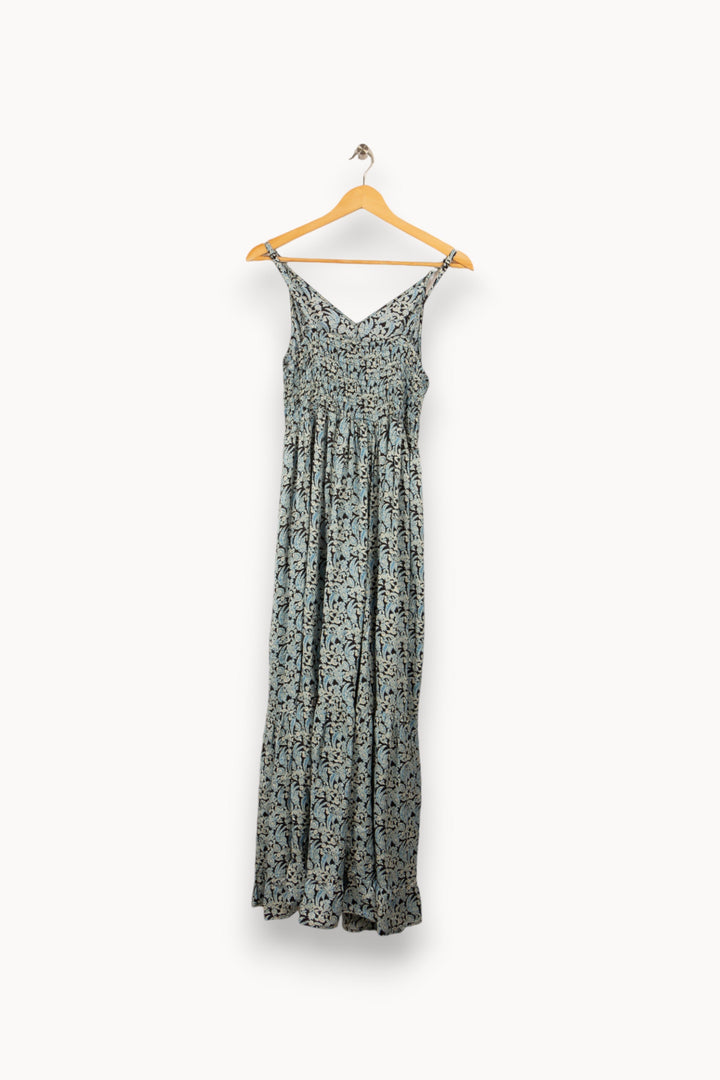 Robe longue bleue à motifs - Taille L/40