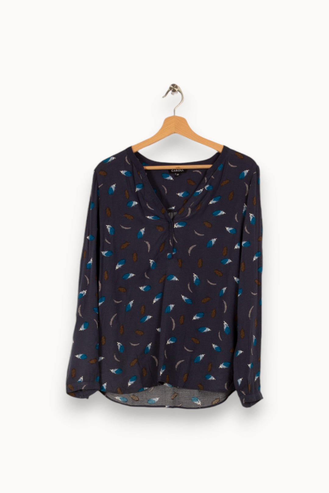 Blouse bleue à motifs - Taille M/38