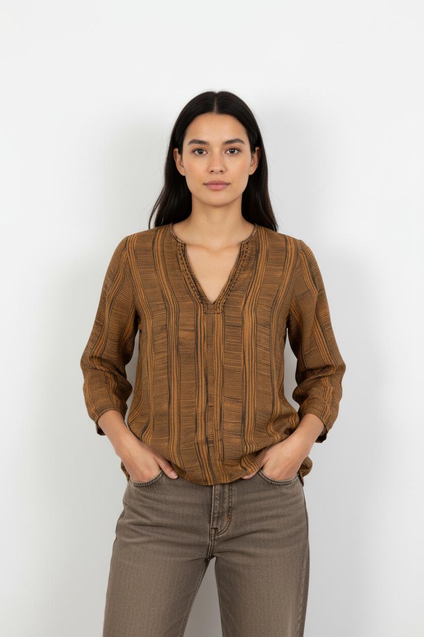 Blouse marron - Taille S/36