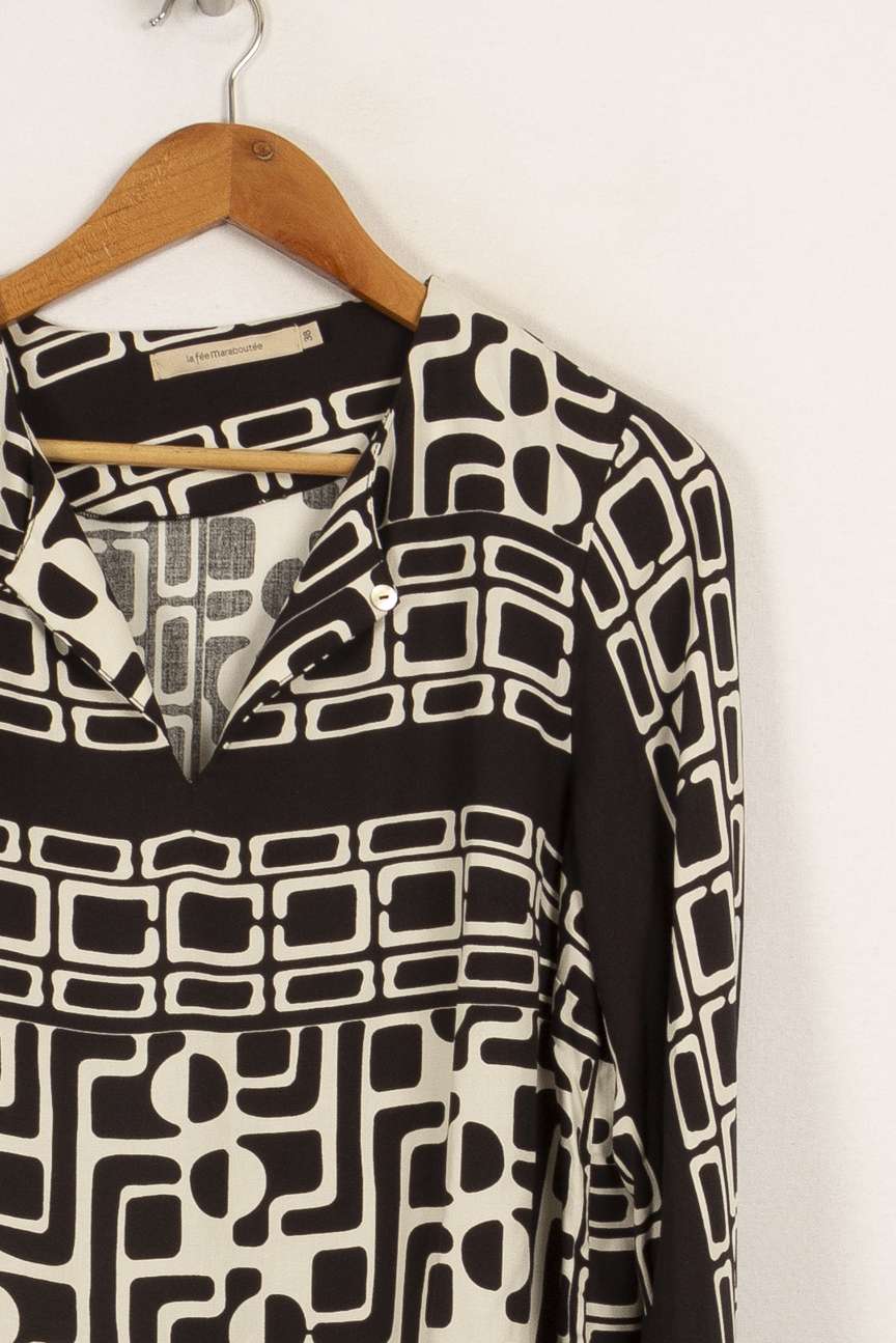 Blouse noire et blanche - Taille M/38