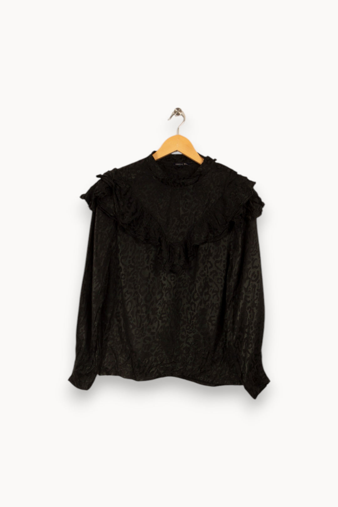 Blouse vert foncé et noire - Taille S/36