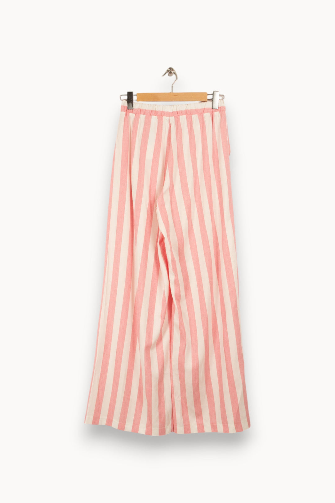 Pantalon rose et blanc rayé - Taille M/38