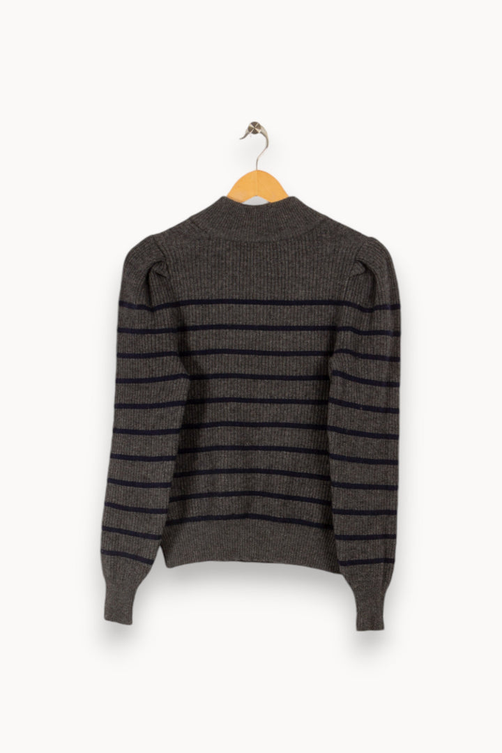 Pull marinière gris/bleu - Taille S/36