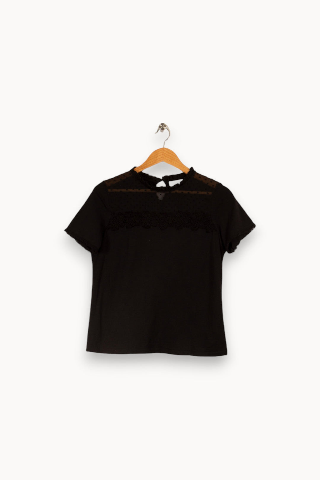 T-shirt noir avec détails - Taille M/38