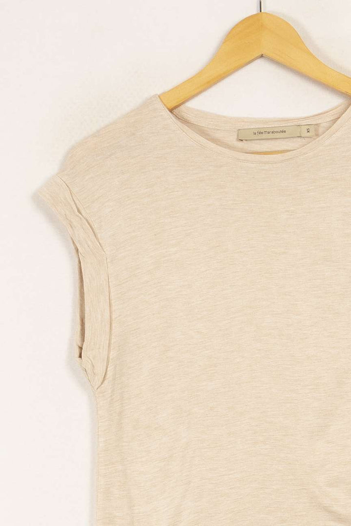 T-shirt beige - Taille XS/34