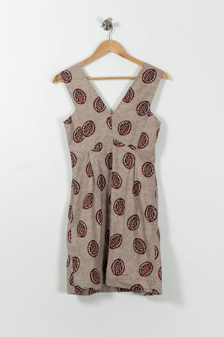 Robe Sans Manches Beige et Marron - Taille XS/34 de la marque Bimba y Lola | PARAD15892 - Vendu par Paradigme - Image 4