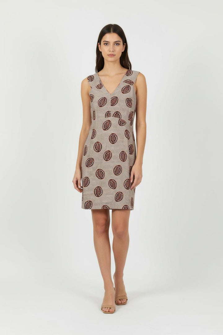 Robe Sans Manches Beige et Marron - Taille XS/34 de la marque Bimba y Lola | PARAD15892 - Vendu par Paradigme - Image 1