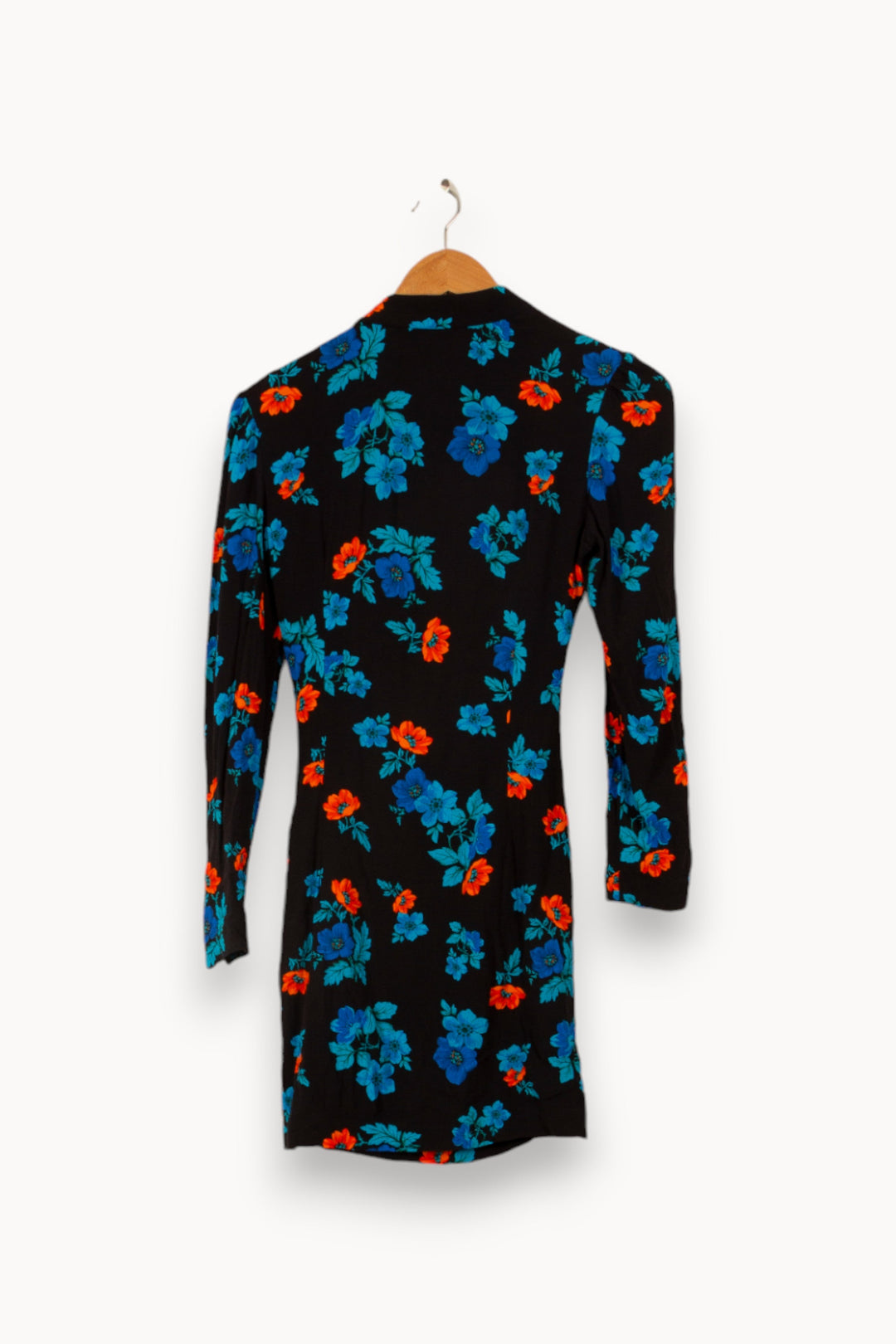 Robe noire à motifs floraux - Taille S/36