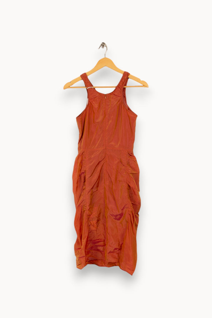 Robe orange satinée - Taille XS/34