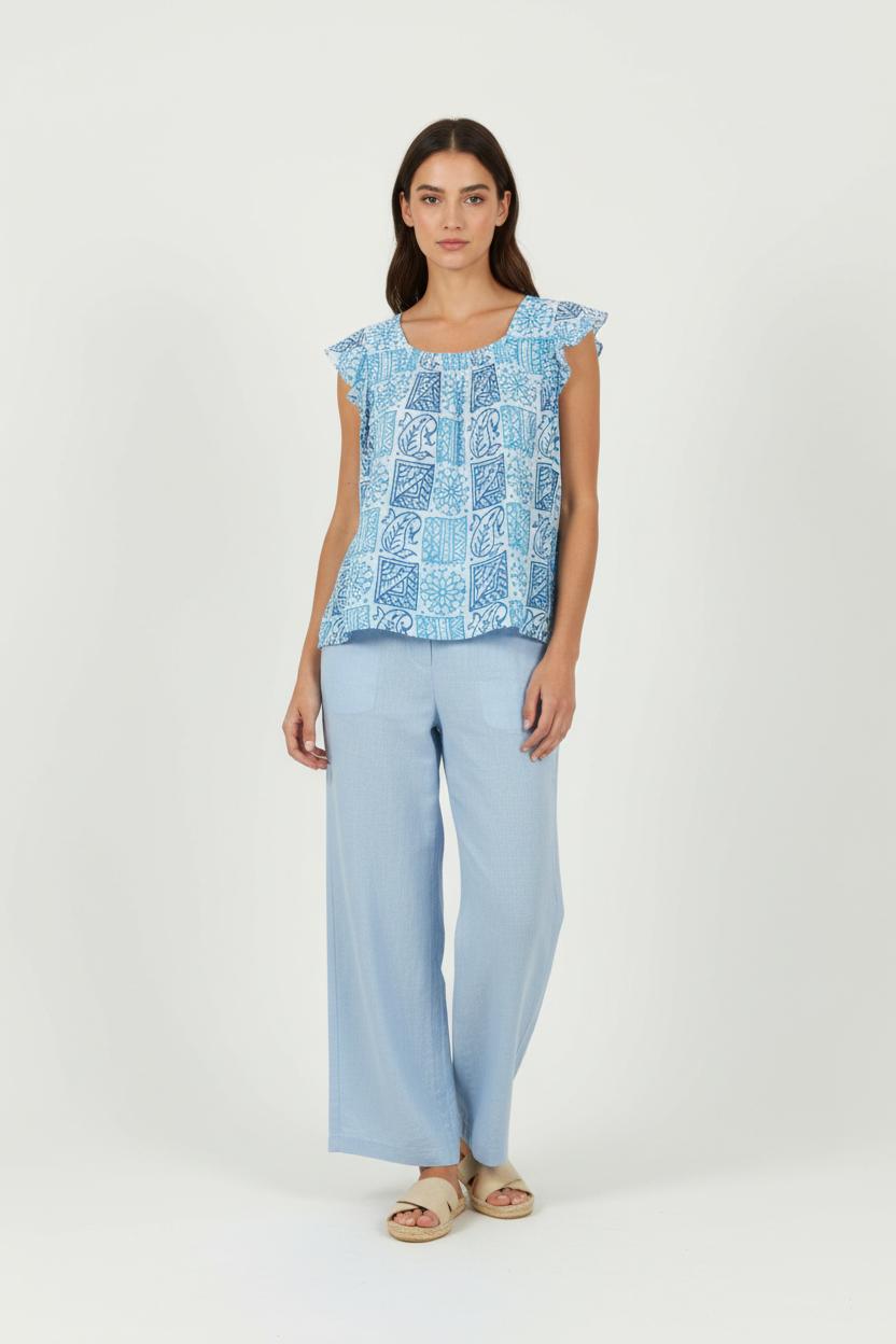Blouse Bleu et Blanche - Taille XXL/44 de la marque Caroll | PARAD15987 - Vendu par Paradigme - Image 1