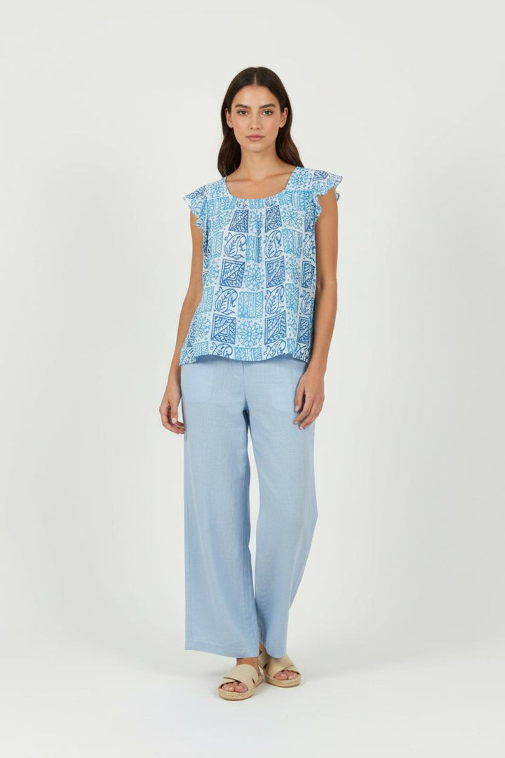 Blouse Bleu et Blanche - Taille XXL/44 de la marque Caroll | PARAD15987 - Vendu par Paradigme - Image 1