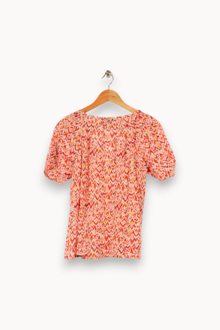 Blouse rouge à motifs - Taille L/40