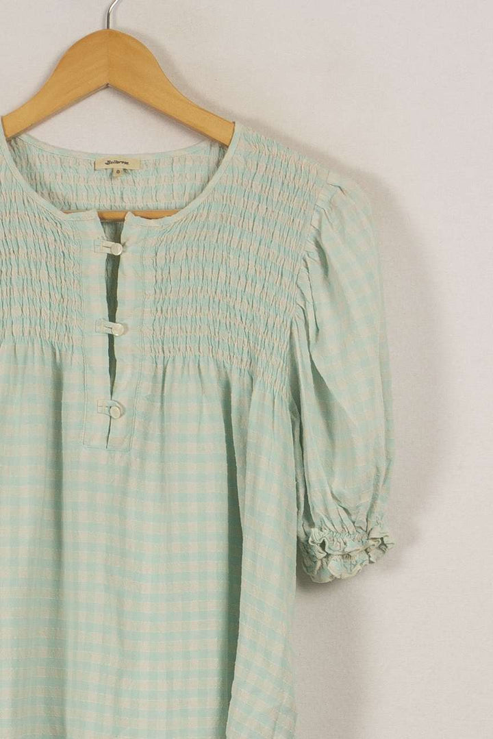 Blouse bleue à carreaux - Taille XS/34