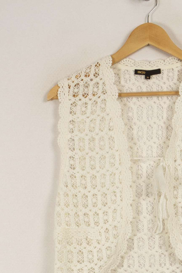 Gilet en dentelle blanc - Taille S/36