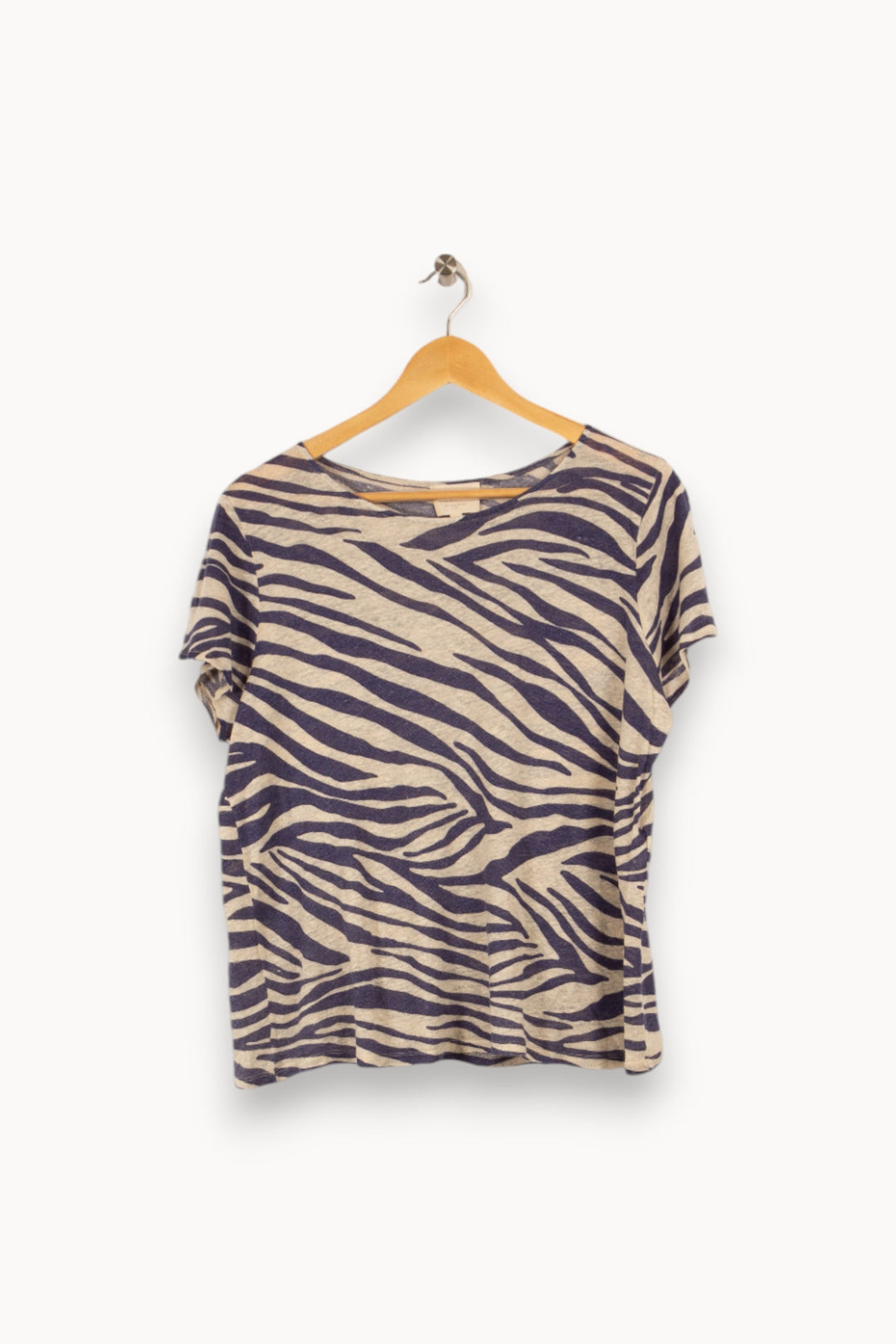 T-shirt bleu et blanc - Taille S/36