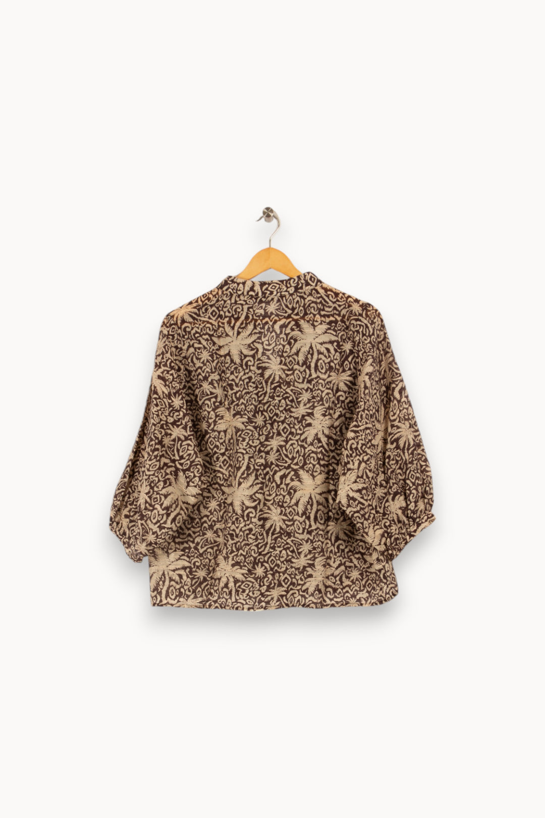 Blouse marron à motifs - Taille XL/42