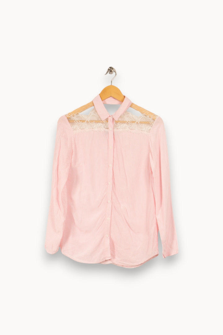 Chemise rose rayée - Taille XS/34