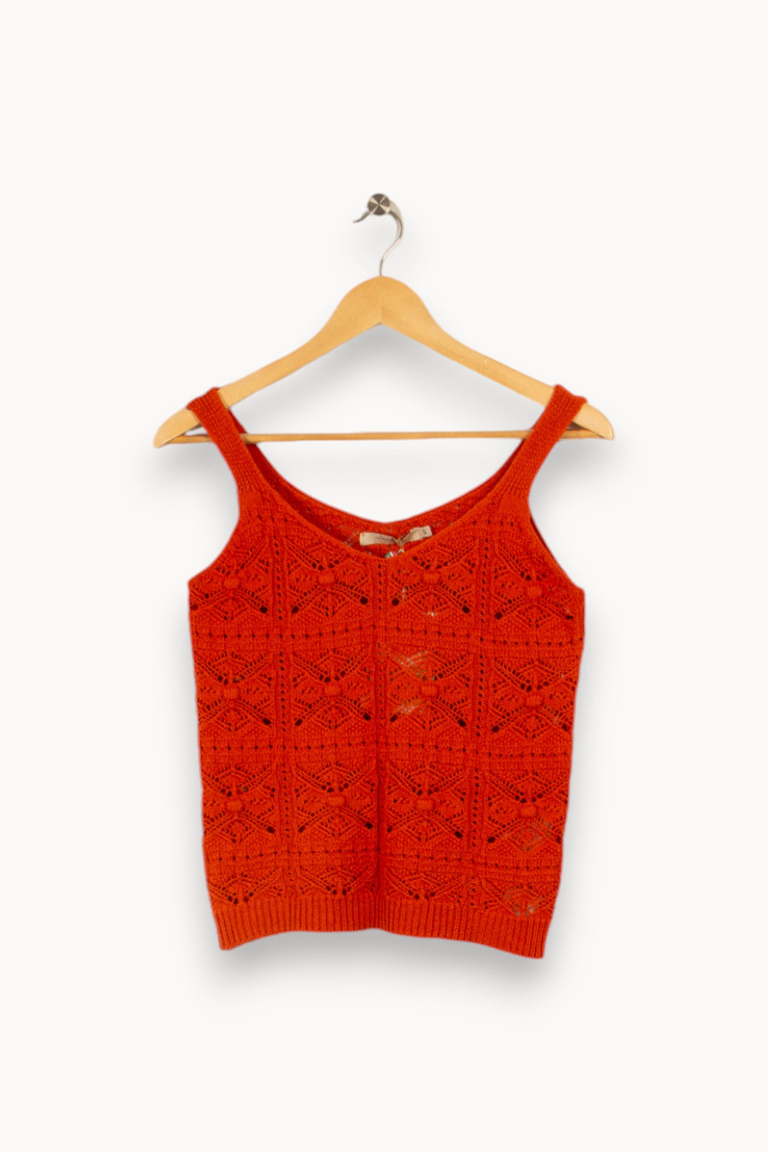 Débardeur tricoté orange - Taille XS/34