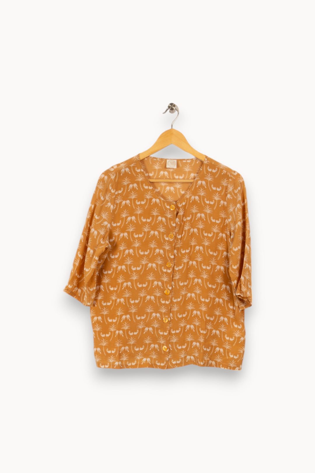 Chemise jaune foncée à motifs - Taille L/40