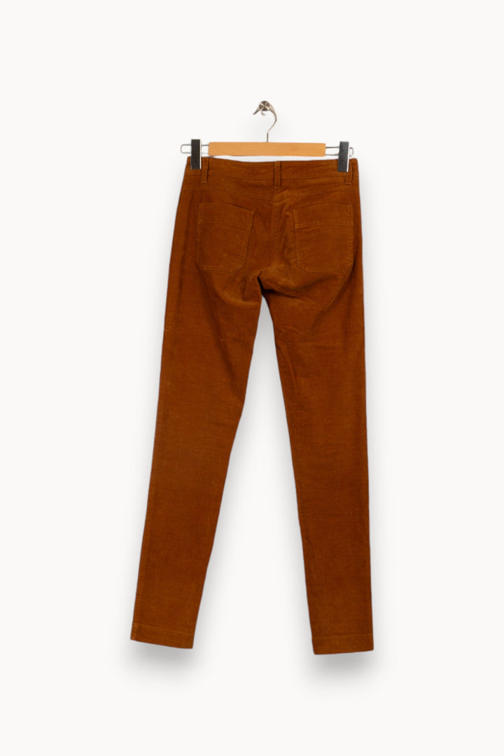 Pantalon marron côtelé - Taille S/36