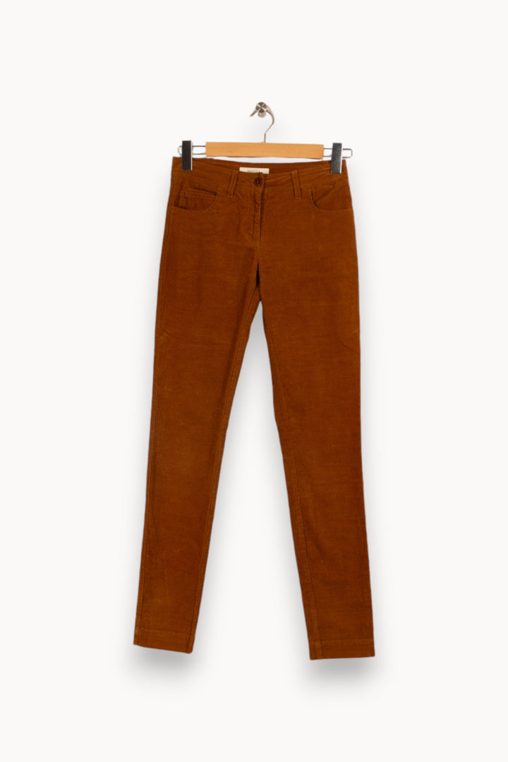 Pantalon marron côtelé - Taille S/36