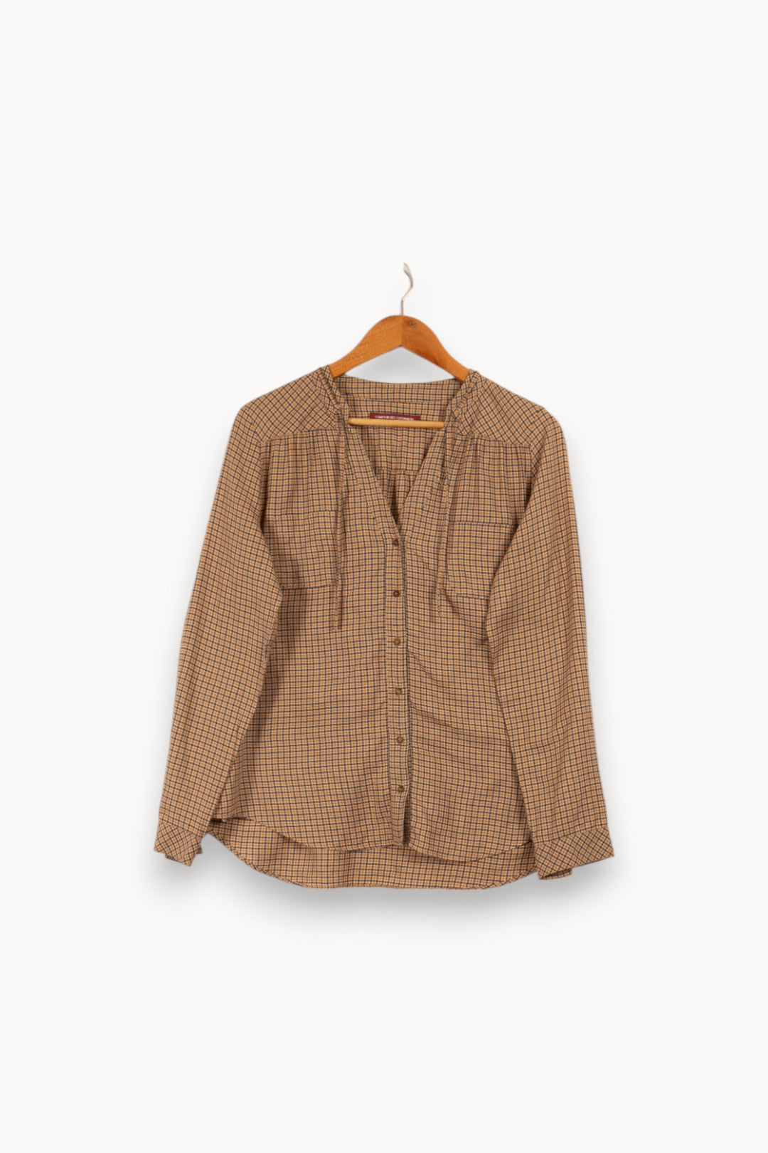 Chemise beige à carreaux - Taille L/40