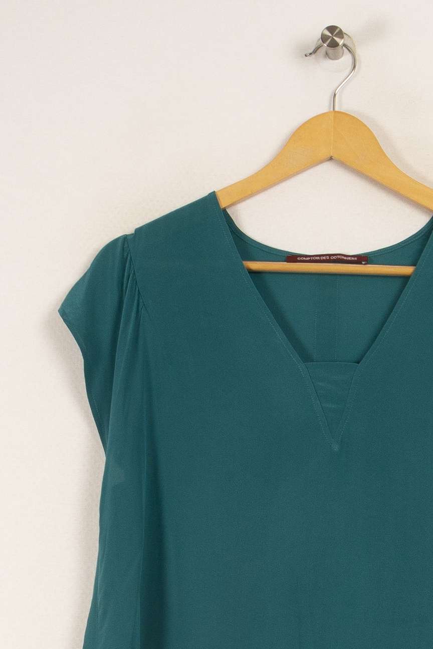 Blouse verte/bleue - Taille L/40