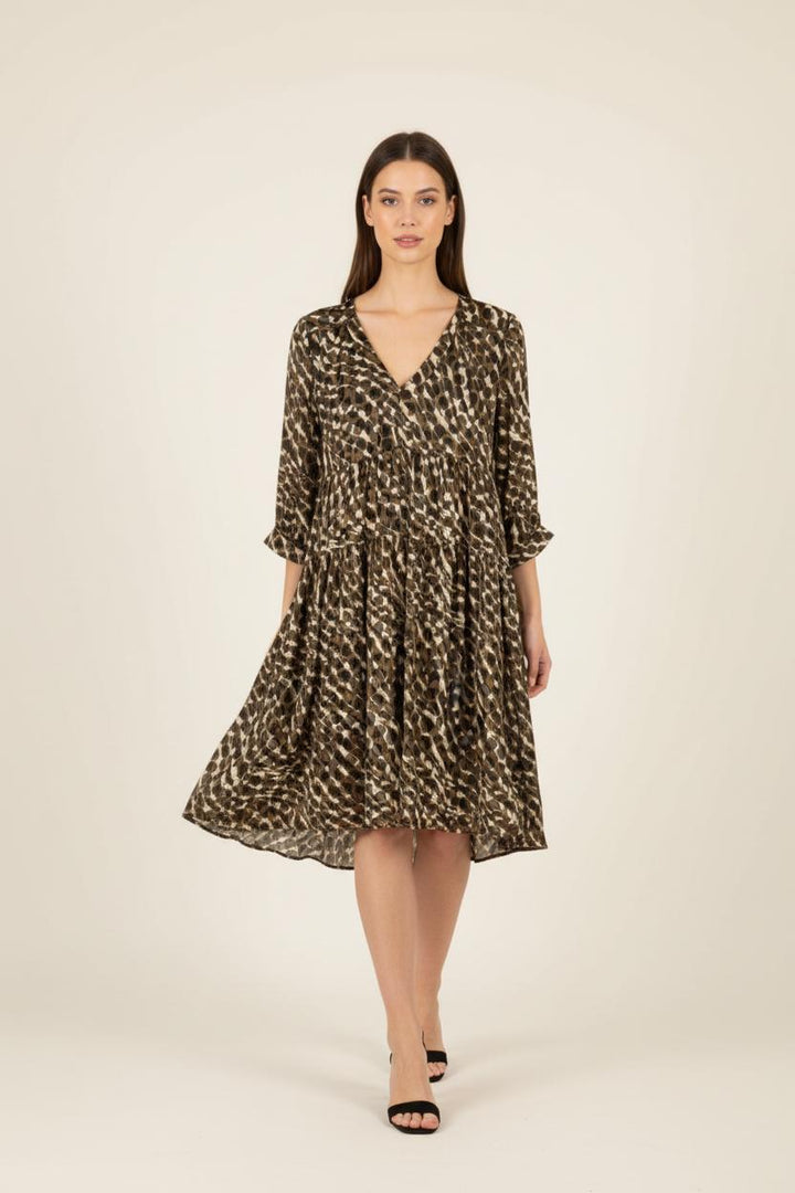 Robe verte à motifs - Taille M/38