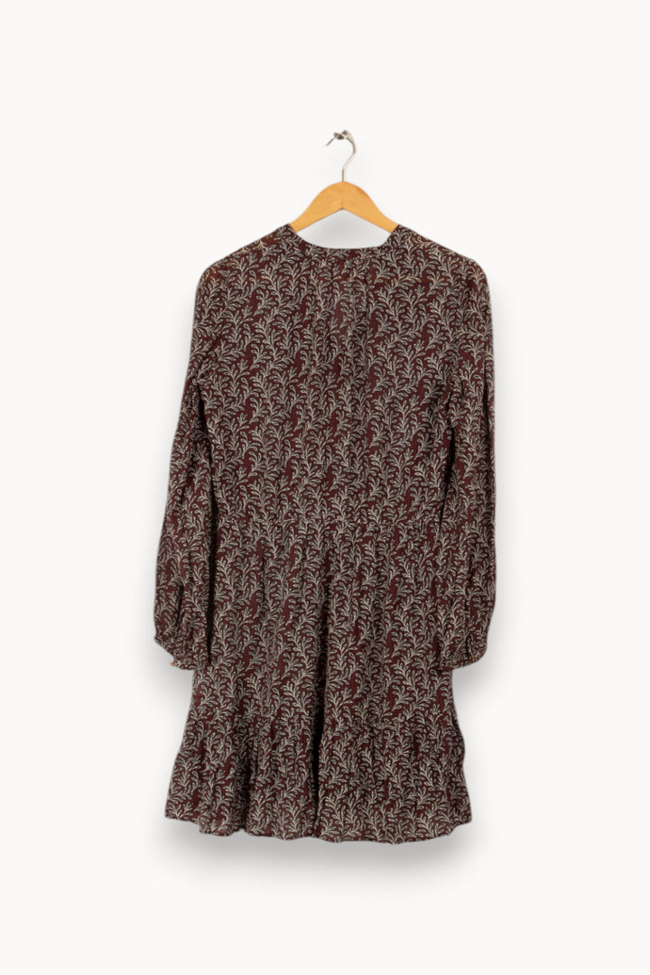 Robe bordeaux à motifs - Taille M/38