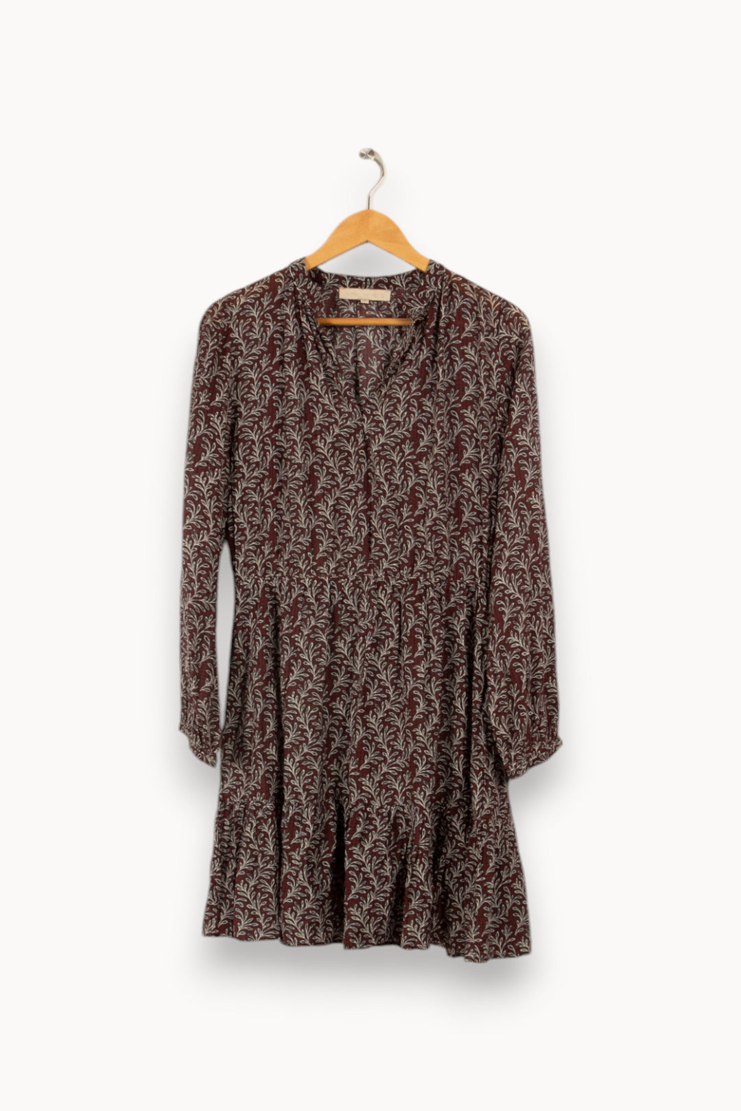 Robe bordeaux à motifs - Taille M/38