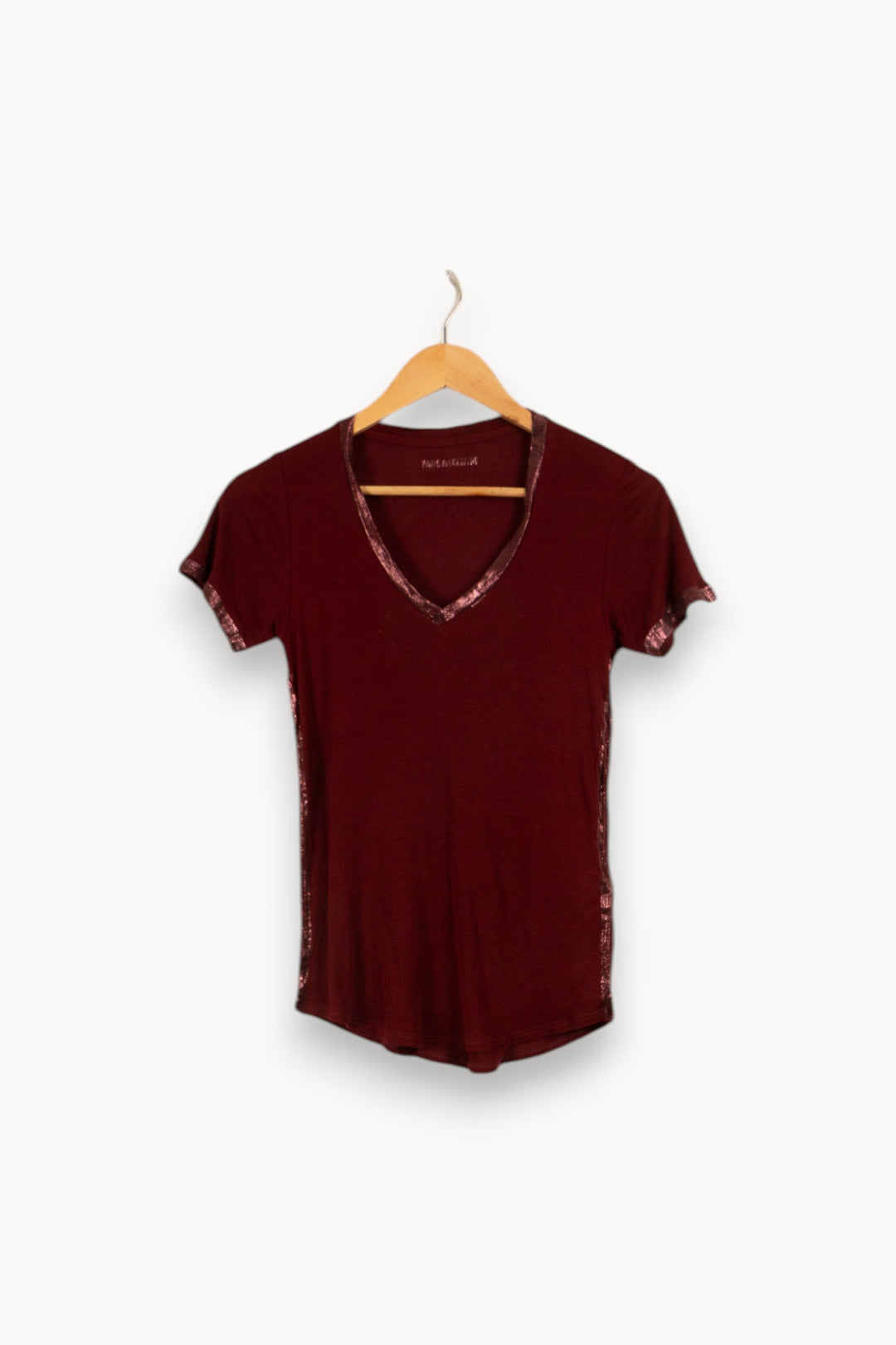 T-shirt bordeaux - Taille S/36