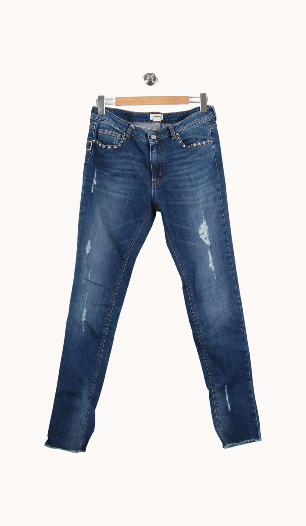Jean Délavé Bleu - Taille L/40 de la marque Zadig&Voltaire | PARAD16233 - Vendu par Paradigme - Image 2