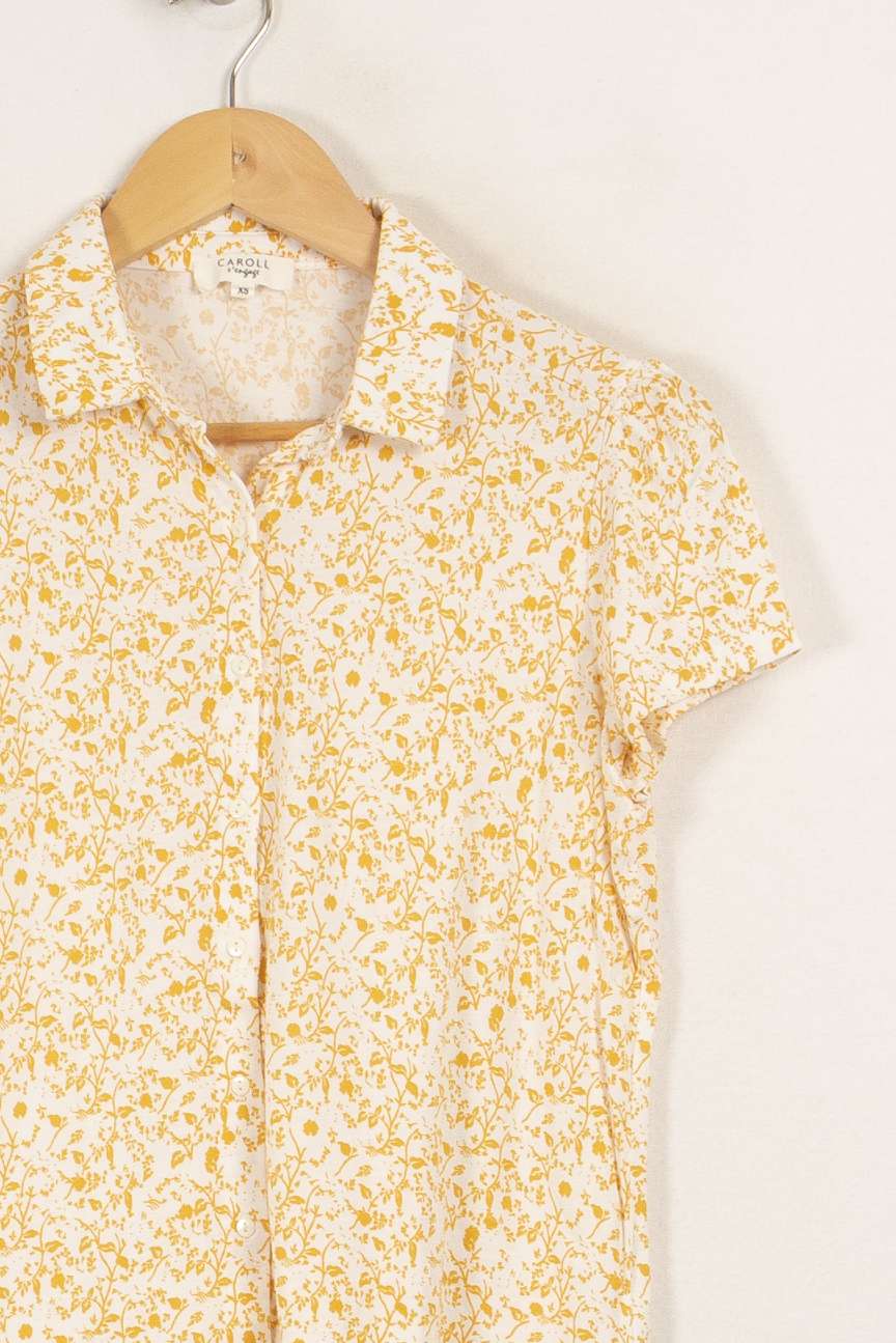 Chemise jaune et blanche - Taille XS/34