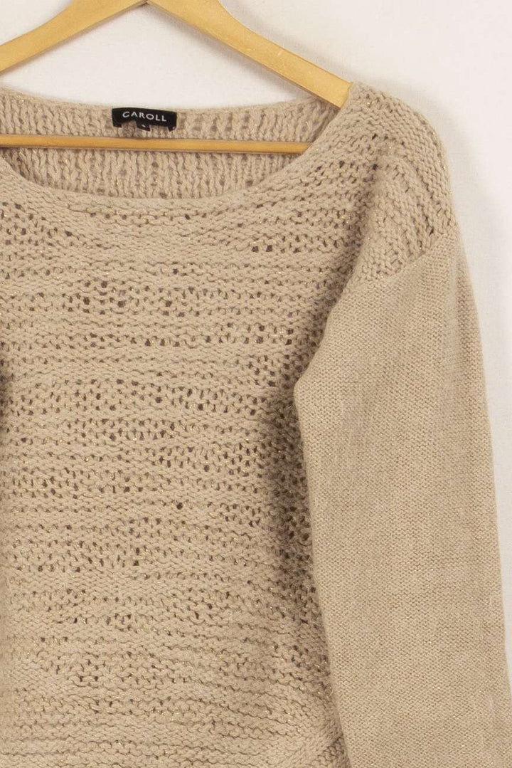 Pull en maille beige - Taille L/40