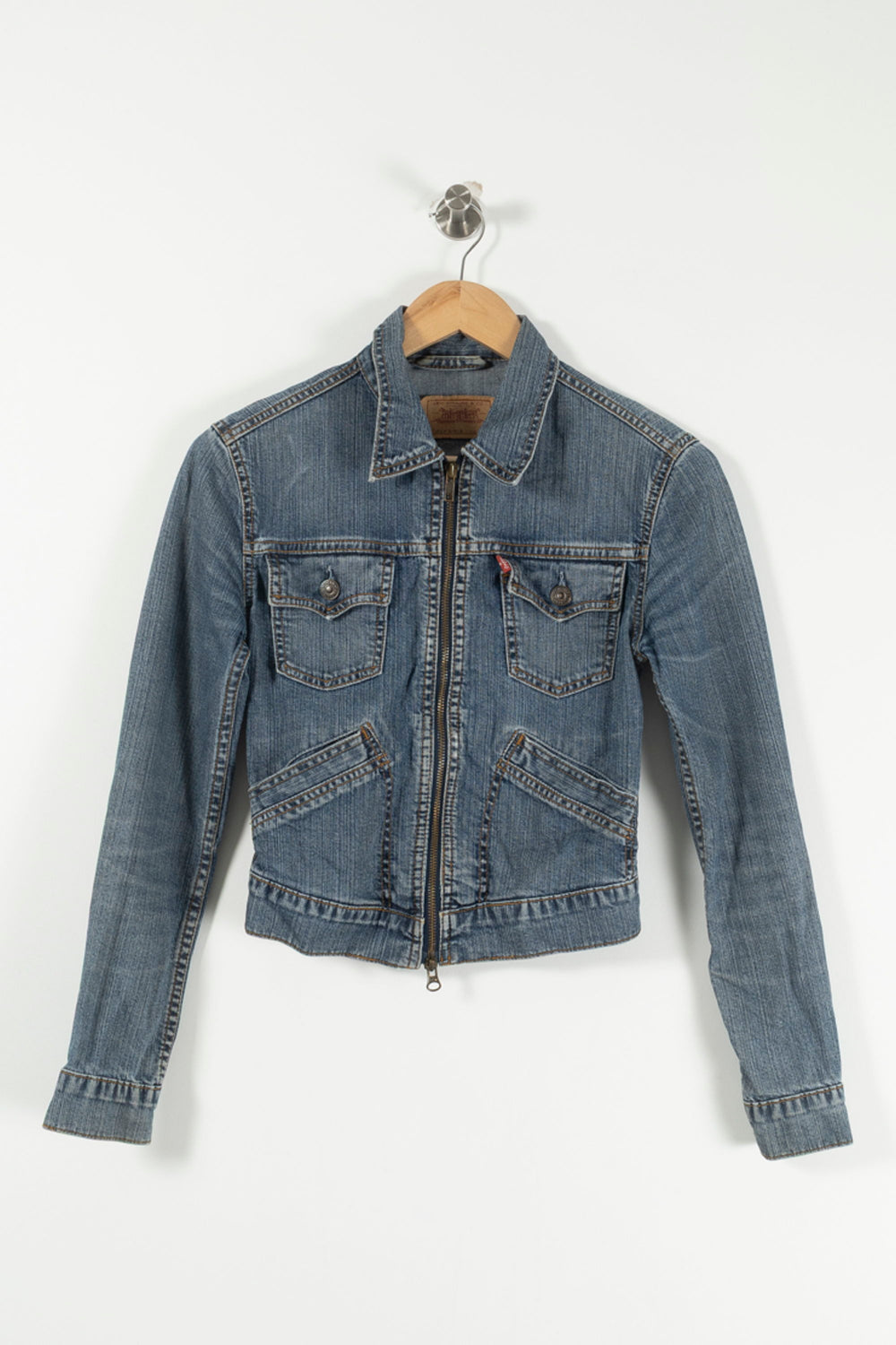Veste en Jean Bleue - Taille S/36 de la marque Levi's | PARAD16250 - Vendu par Paradigme - Image 2