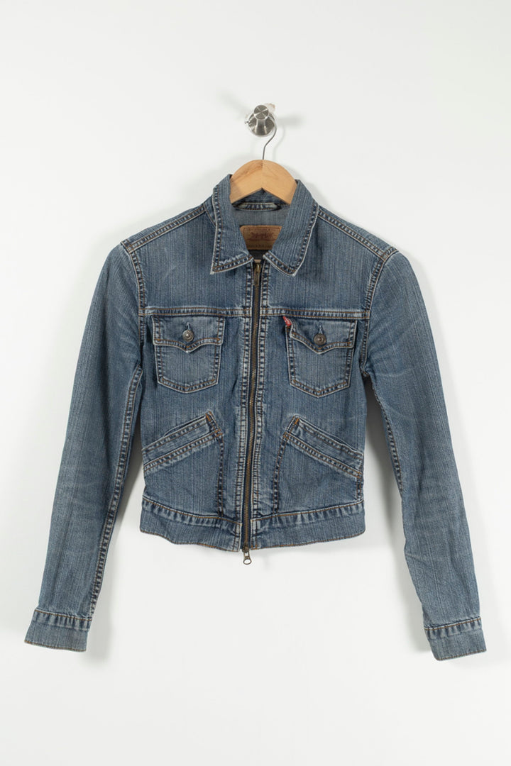 Veste en Jean Bleue - Taille S/36 de la marque Levi's | PARAD16250 - Vendu par Paradigme - Image 2