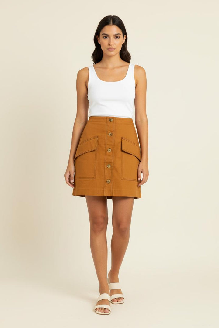Jupe marron - Taille XS/34