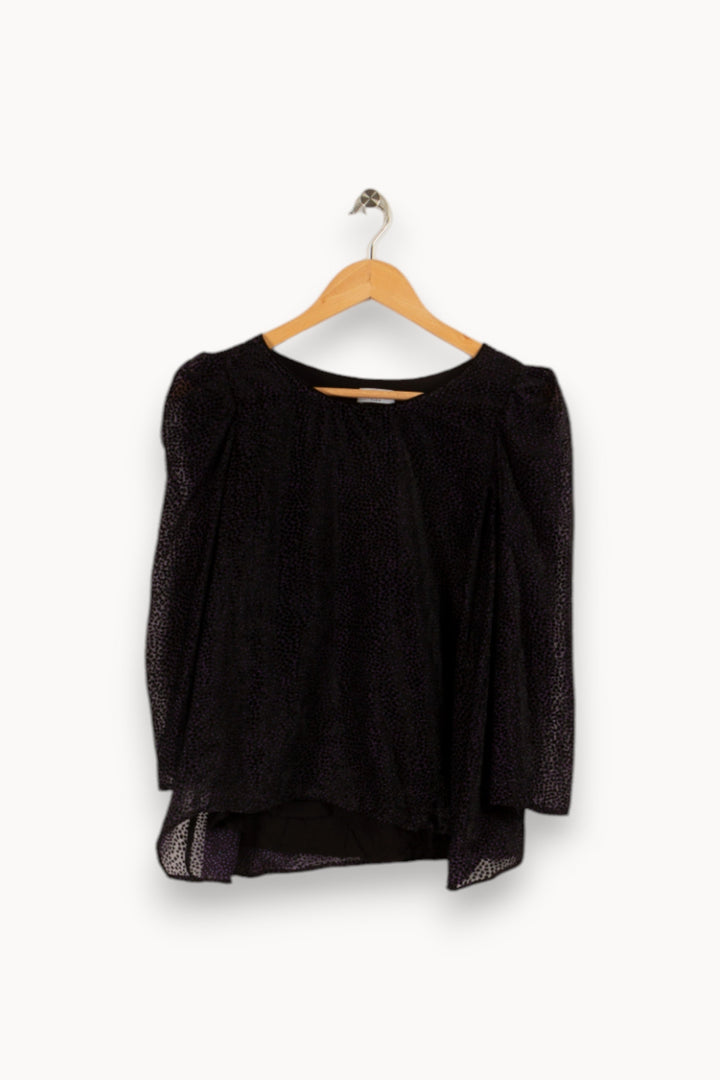 Blouse noire et violette - Taille S/36