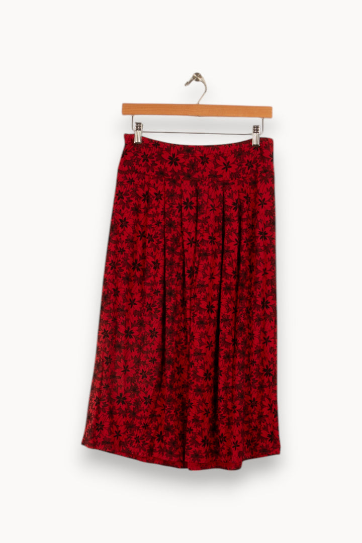 Jupe rouge à motifs - Taille M/38