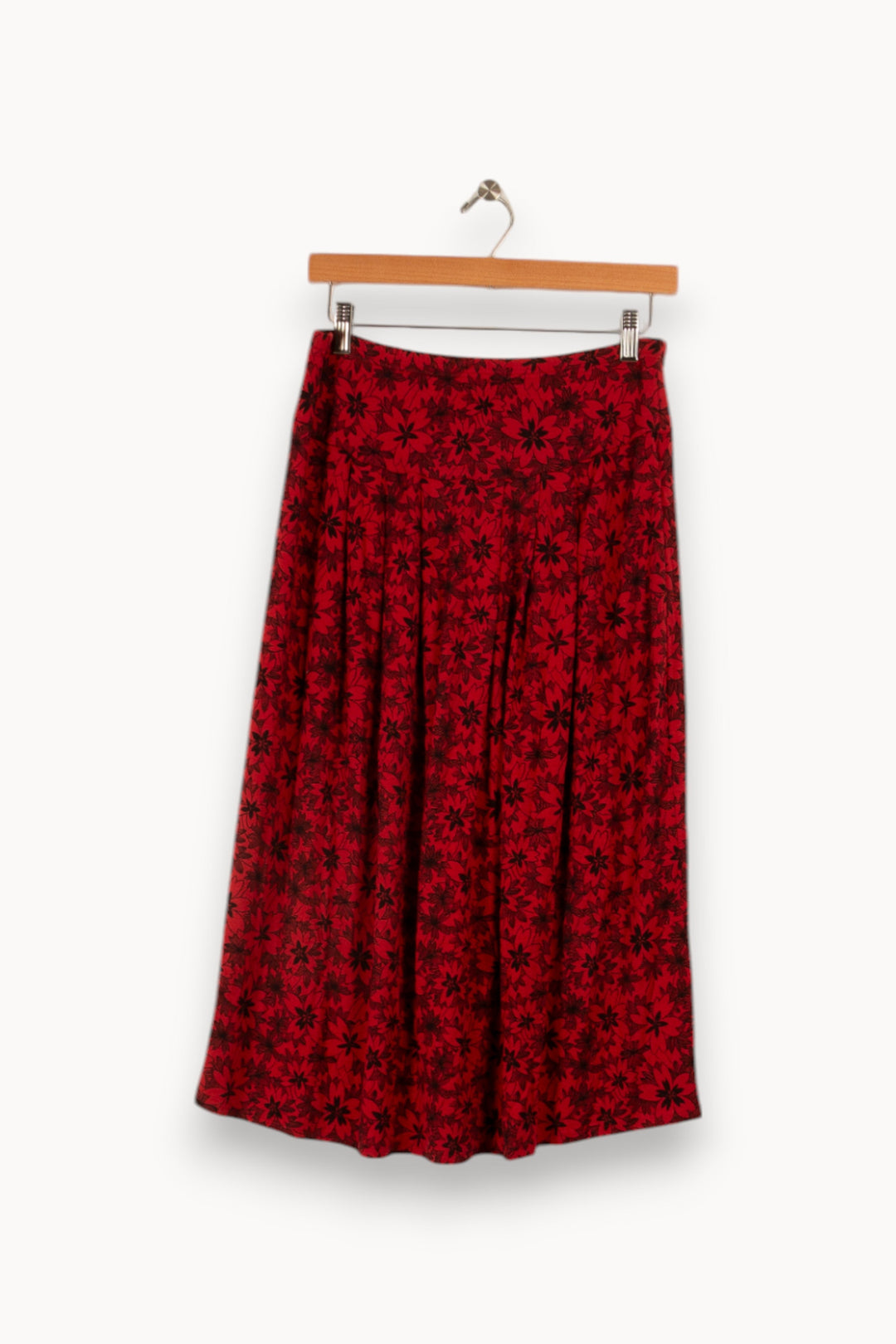 Jupe rouge à motifs - Taille M/38