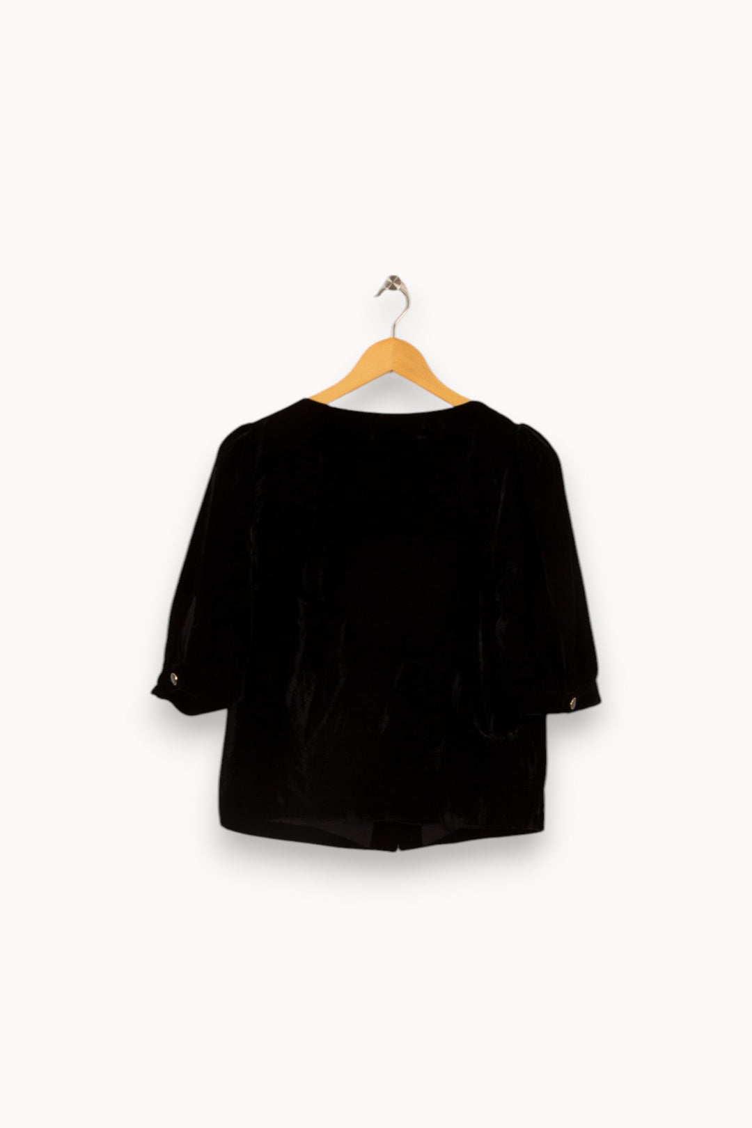 Top noir en velours - Taille S/36