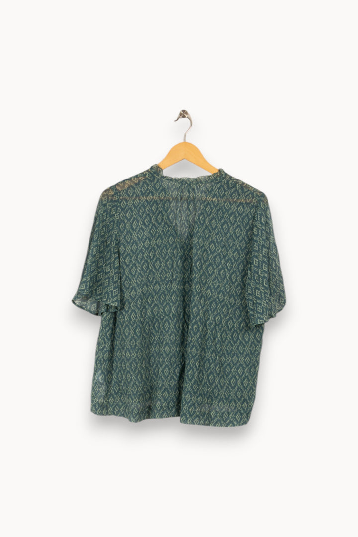 Blouse verte/bleue à motifs - Taille XXL/44