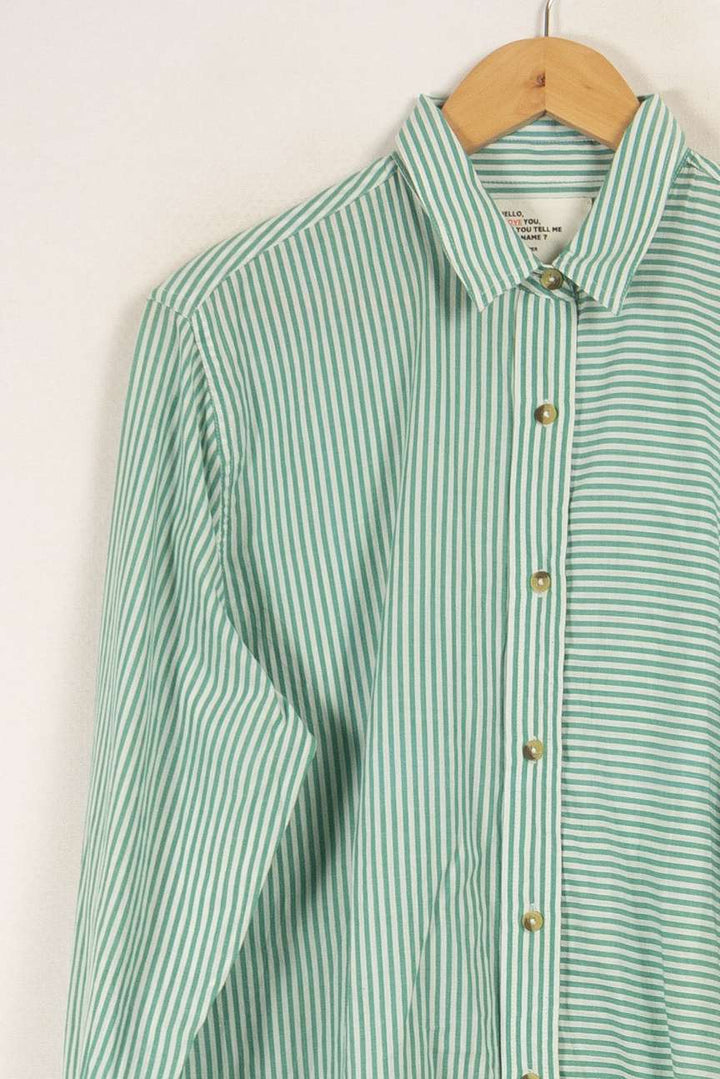 Chemise rayée verte - Taille S/36